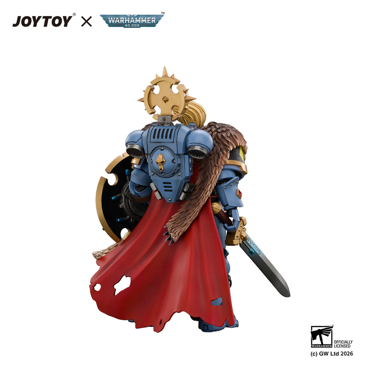 Space Wolves Wolf Guard Battle Leader with Master-crafted Power Weapon, Storm Shield, Thunder Hammer,Master-crafted Heavy Bolt Pistol, and Plasma Pistol