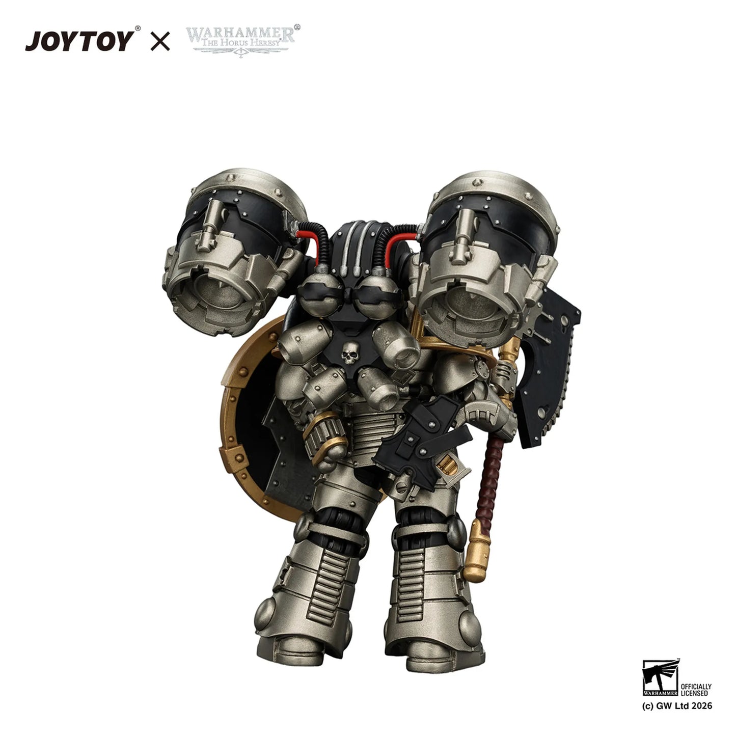 Iron Warriors MkII Assault Legionary 1 with Bolt pistol, Chain axe & Combat shield