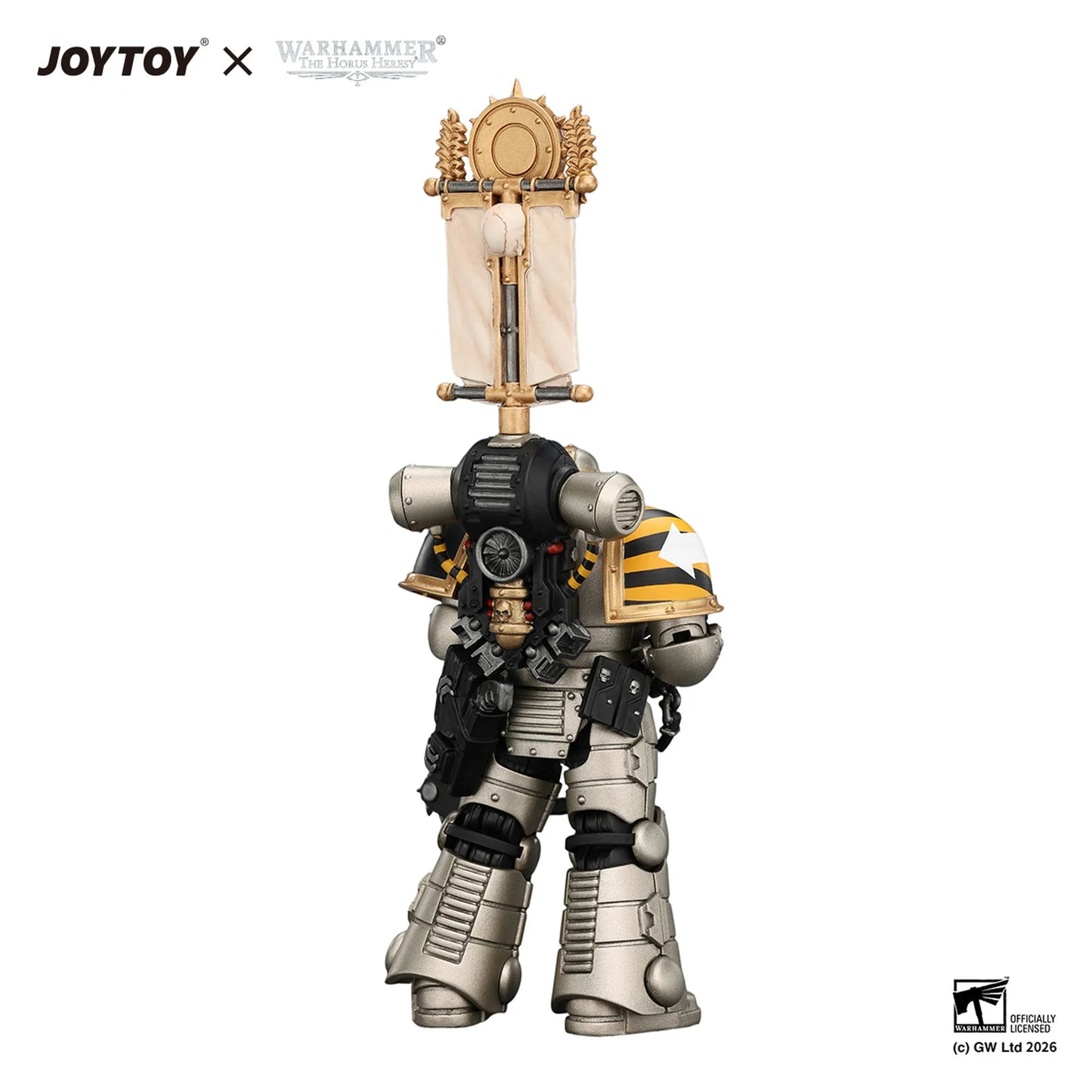 Iron Warriors MkII Legionary 1 with Vexilla, Bolter and Bolt Pistol