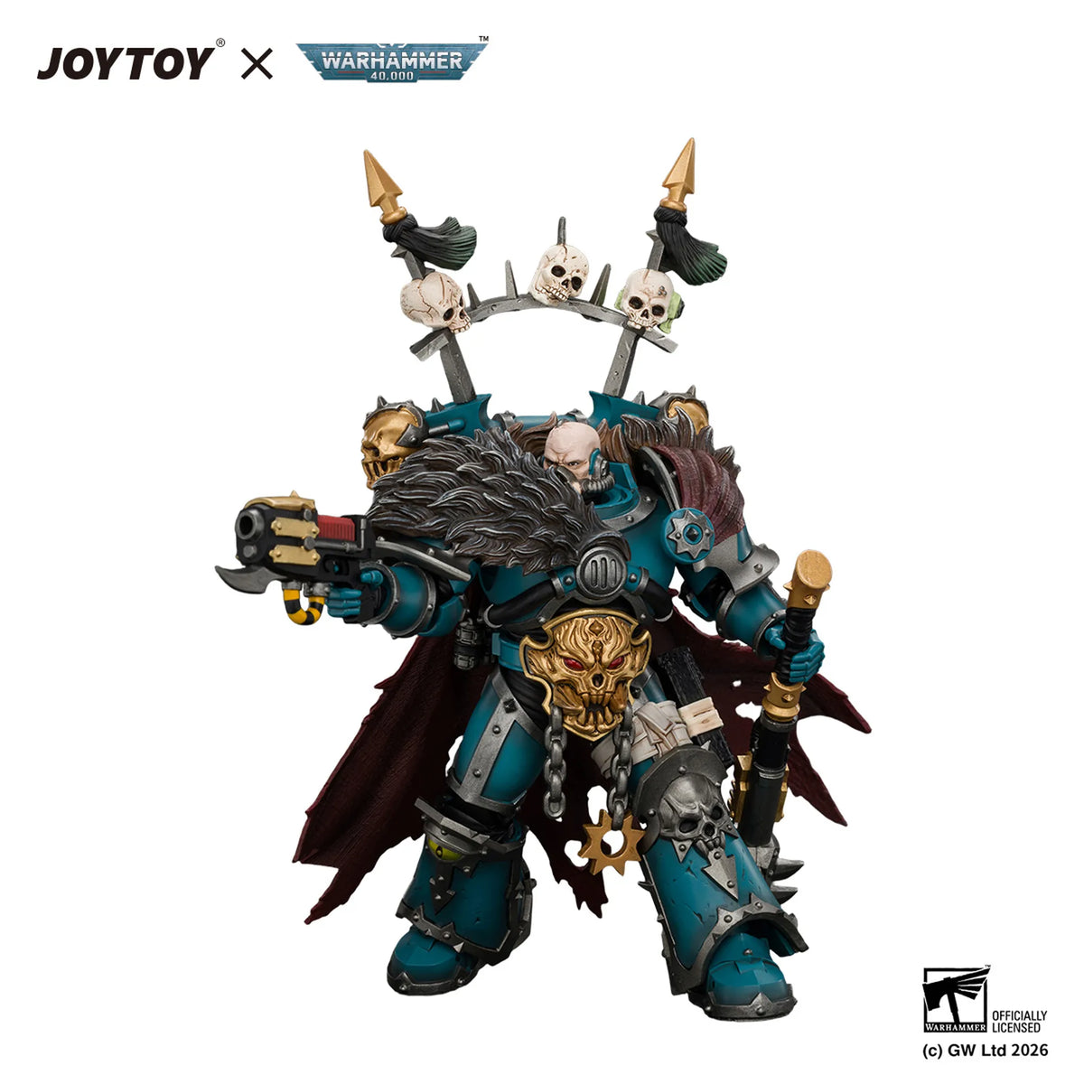 Alpha Legion Chaos Lord with Plasma Pistol and Accursed Weapon