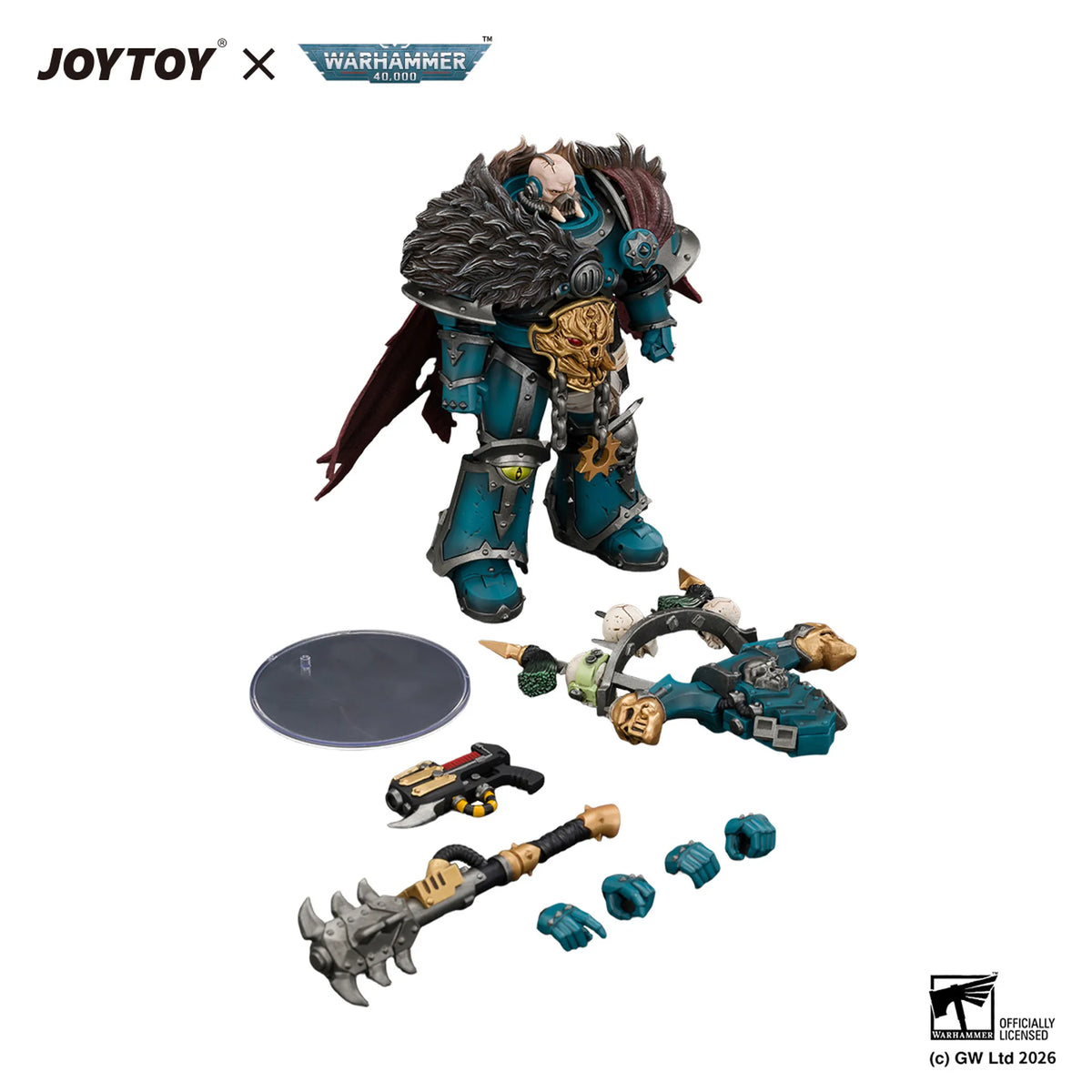 Alpha Legion Chaos Lord with Plasma Pistol and Accursed Weapon
