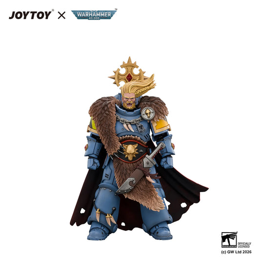 Space Wolves Wolf Guard Battle Leader with Master-crafted Power Weapon, Storm Shield, Thunder Hammer,Master-crafted Heavy Bolt Pistol, and Plasma Pistol