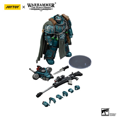 Warhammer figurine with accessories on a white background, featuring Joytoy branding.