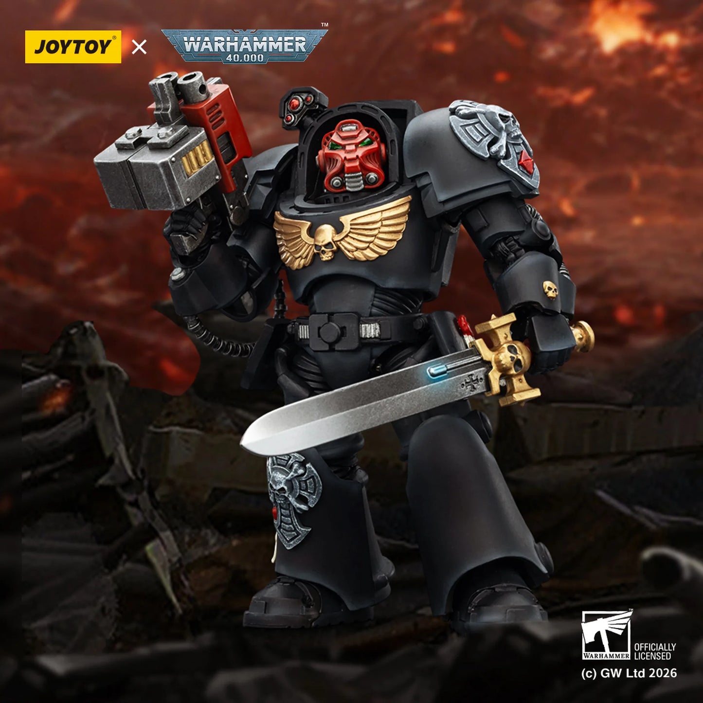 Black Templars Terminator 1 with Power Sword and Storm Bolter