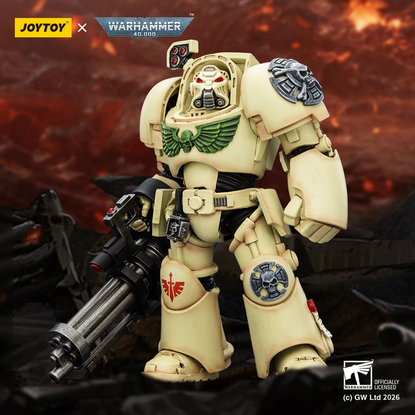 Dark Angels Deathwing Terminator 3 with Power Fist and Assault Cannon