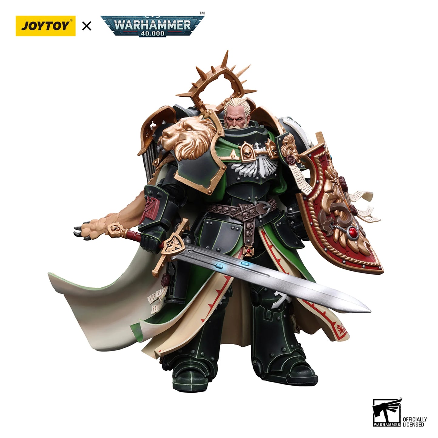 Warhammer figurine with Joytoy and Warhammer branding on a white background