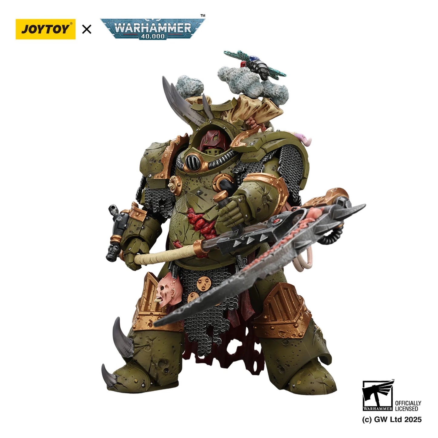Death Guard Deathshroud Terminator 1 with Manreaper and Plaguespurter Gauntlet