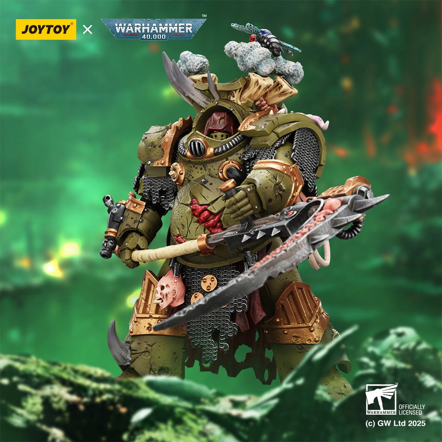 Death Guard Deathshroud Terminator 1 with Manreaper and Plaguespurter Gauntlet