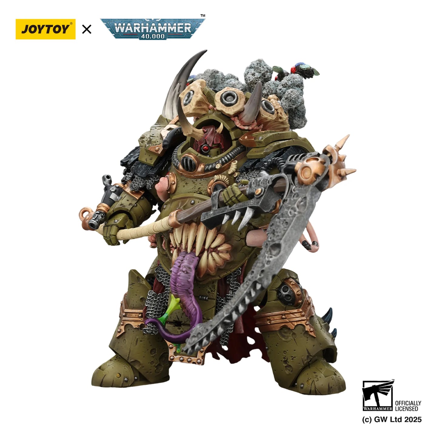 Death Guard Deathshroud Terminator Champion with Manreaper and Plaguespurter Gauntlets