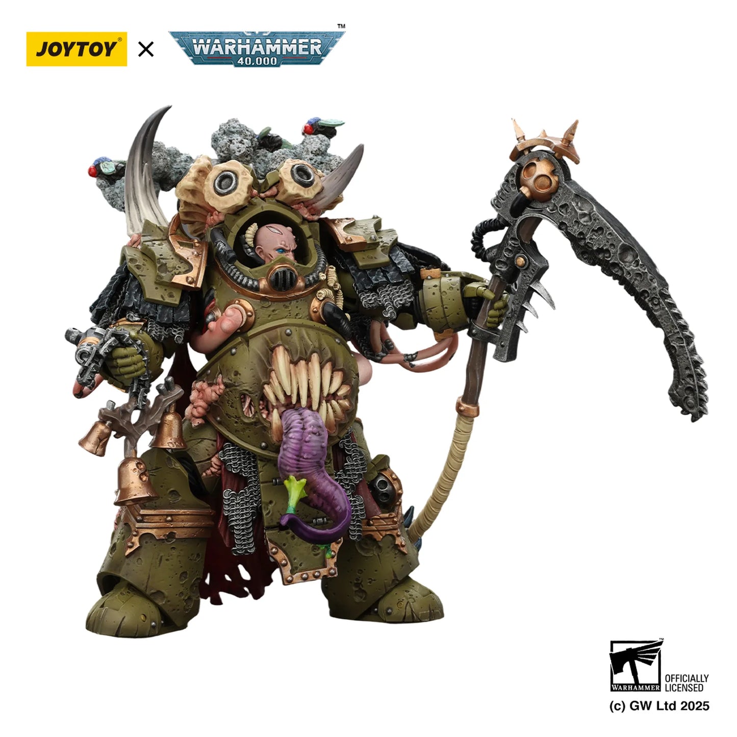 Death Guard Deathshroud Terminator Champion with Manreaper and Plaguespurter Gauntlets