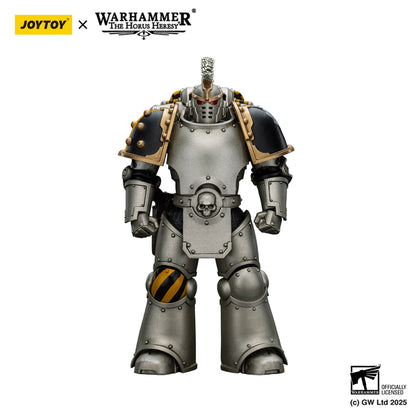 Toy figure in ornate armor with Joytoy and Warhammer branding on a white background