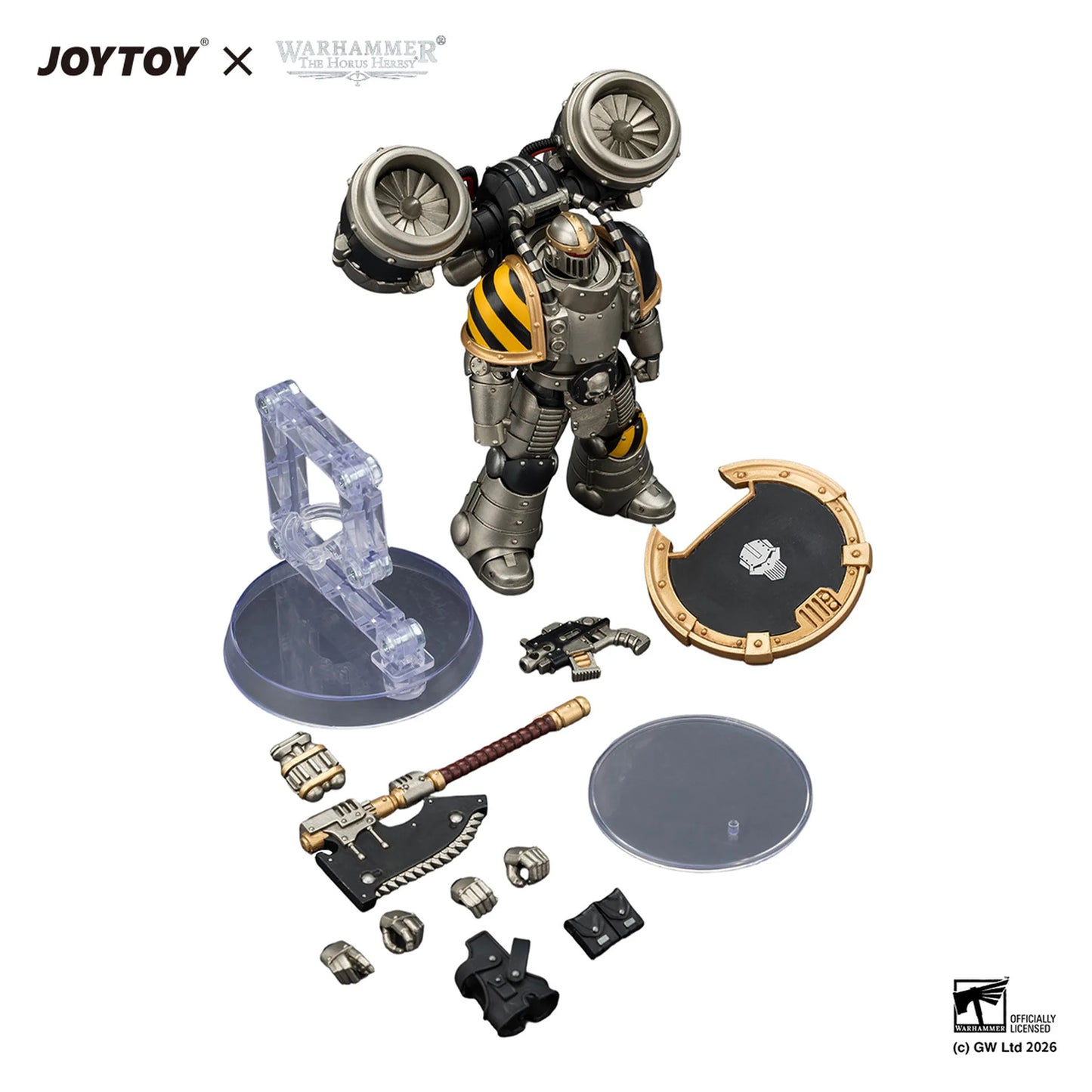 Iron Warriors MkII Assault Legionary 1 with Bolt pistol, Chain axe & Combat shield