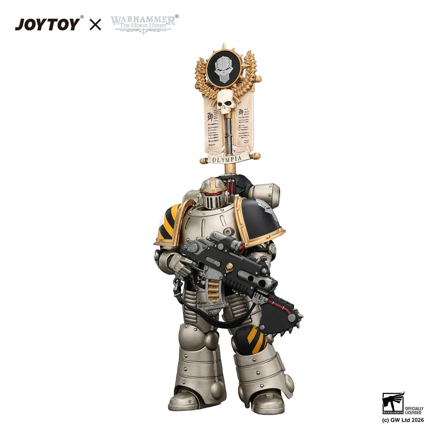 Iron Warriors MkII Legionary 1 with Vexilla, Bolter and Bolt Pistol