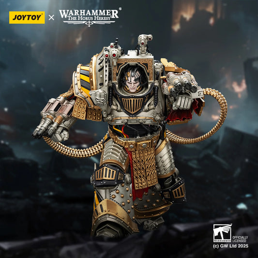 Warhammer figurine with Joytoy branding on a dark background