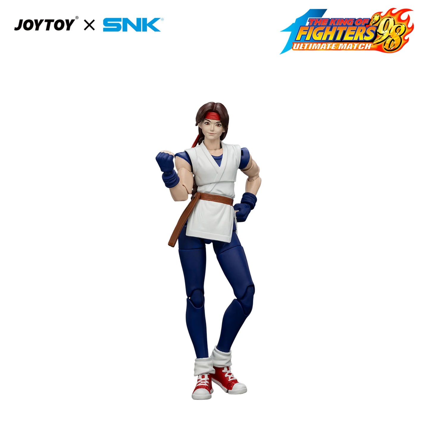 Action figure with 'JOYTOY' and 'SNK' logos on a white background
