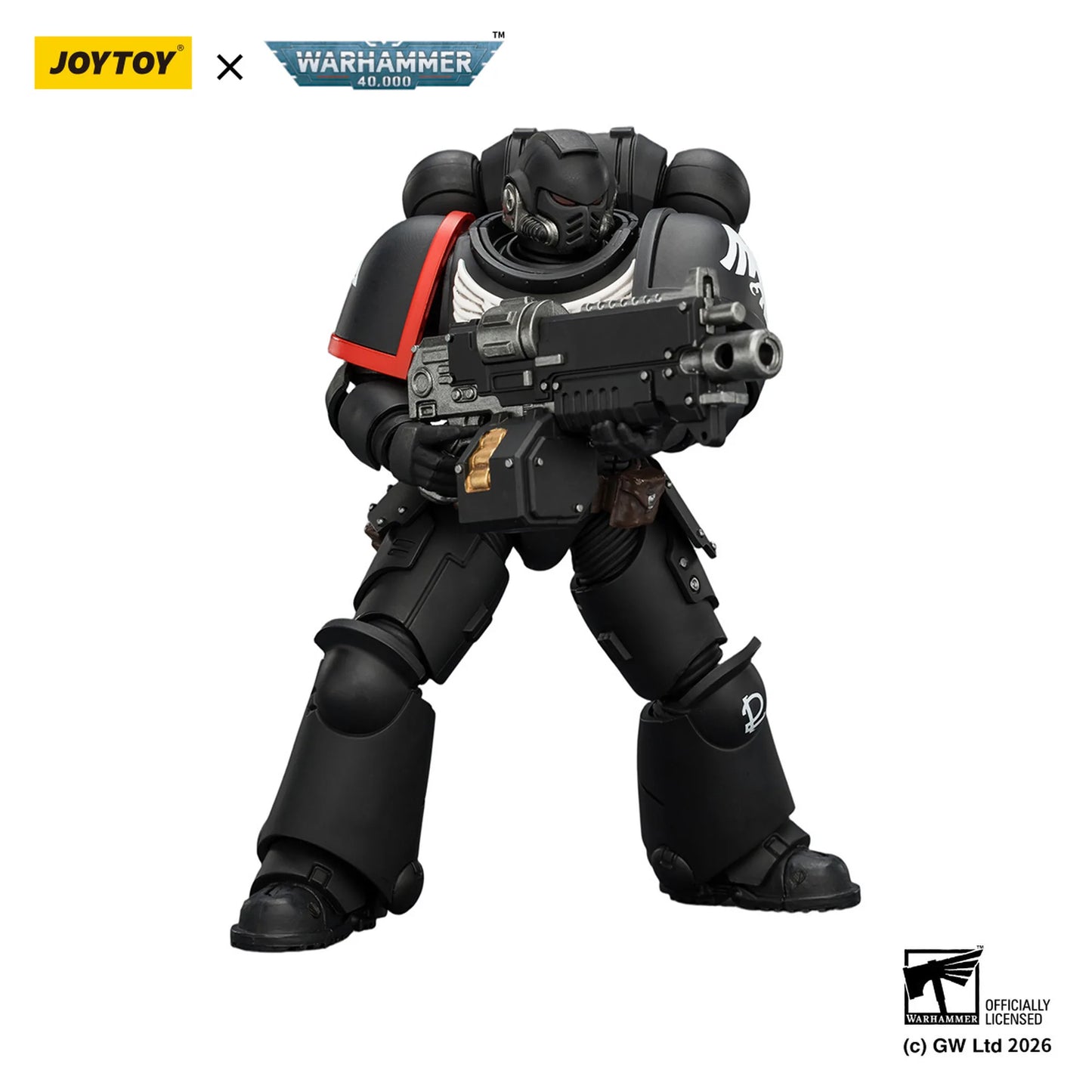 Toy figure of a character from Warhammer 40,000 with Joytoy branding on a white background.