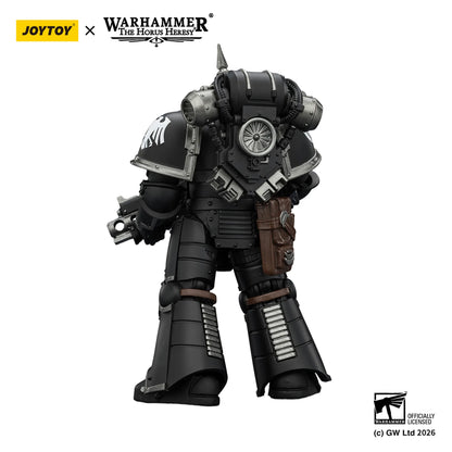 Toy figure of a robot with 'Joytoy' and 'Warhammer' branding on a white background.