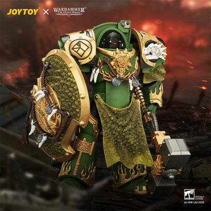 Salamanders Firedrake Terminator 2 with Thunder Hammer and Dragonscale Storm Shield