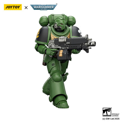Green warrior figure with a weapon, branded with Joytoy and Warhammer on a white background.
