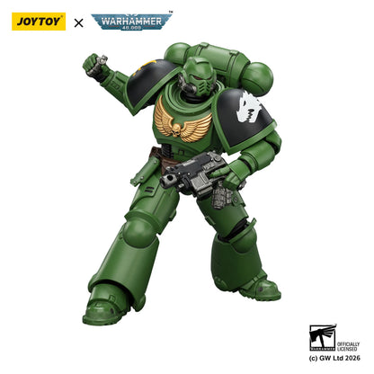 Green action figure with Joytoy and Warhammer branding on a white background