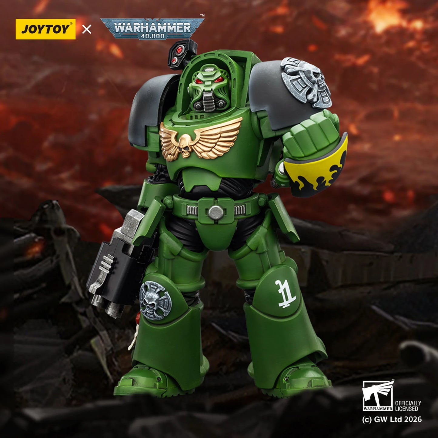 Salamanders Terminator 2 with Power Fist and Storm Bolter