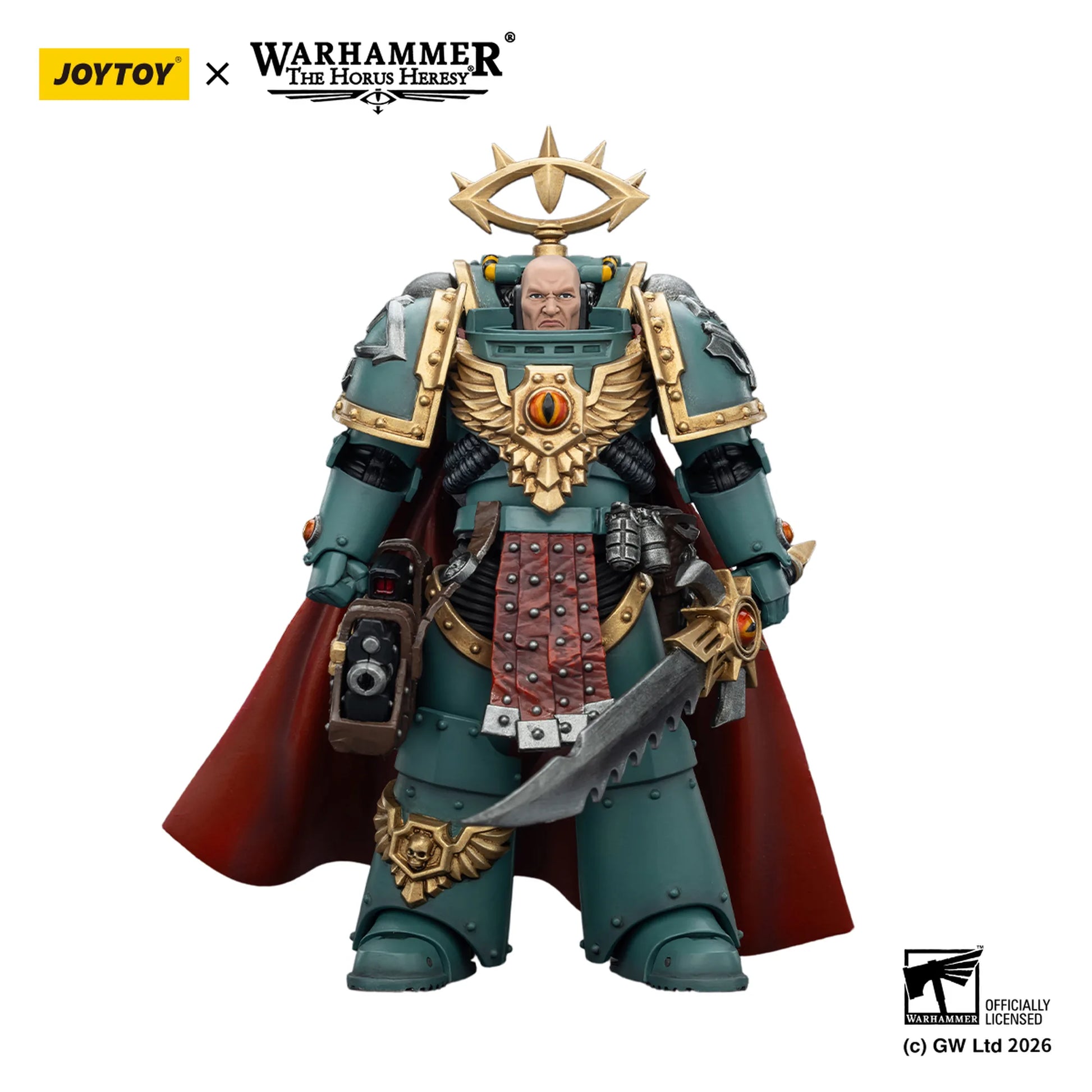 Warhammer figurine with Joytoy branding on a white background