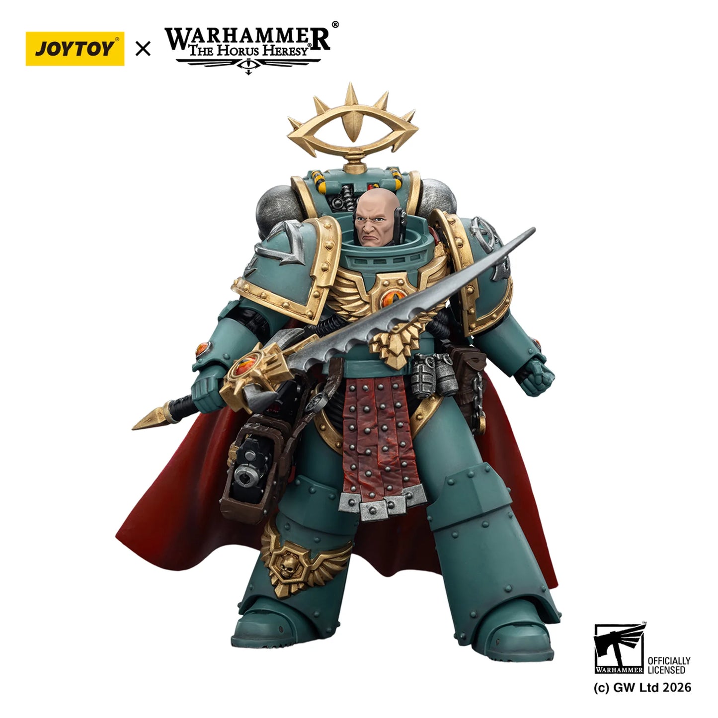Warhammer figurine with Joytoy branding on a white background