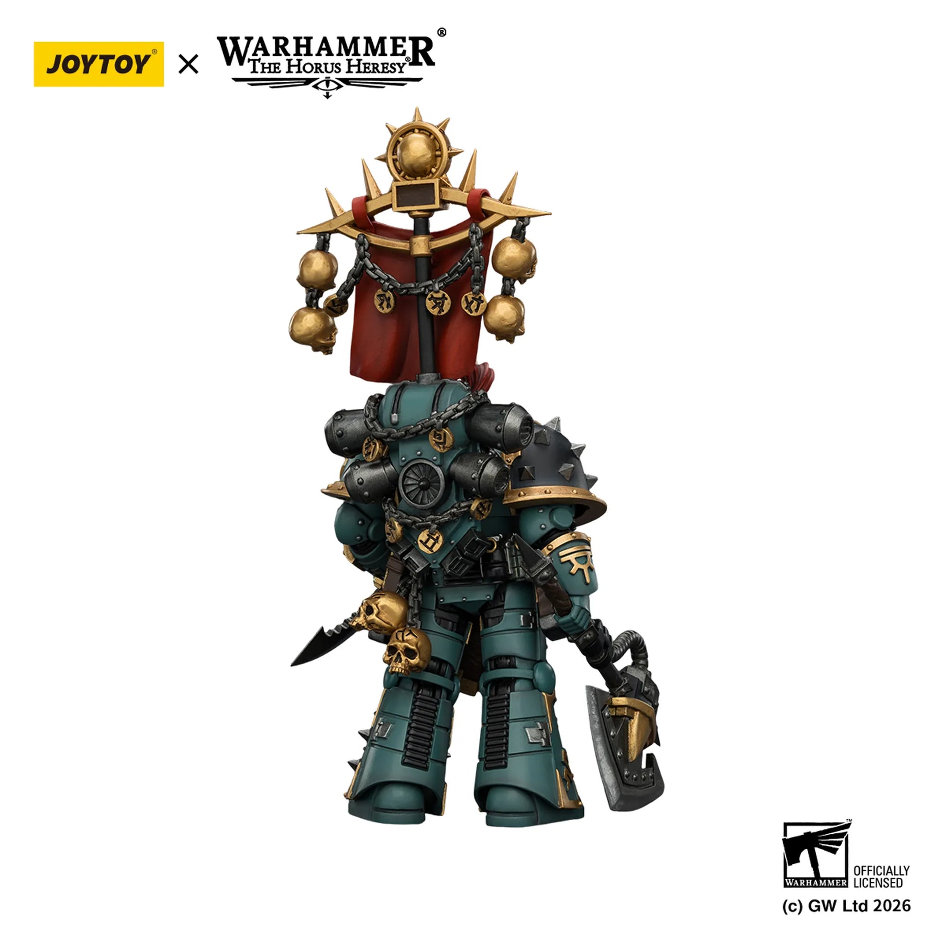 Warhammer figurine with Joytoy branding on a white background