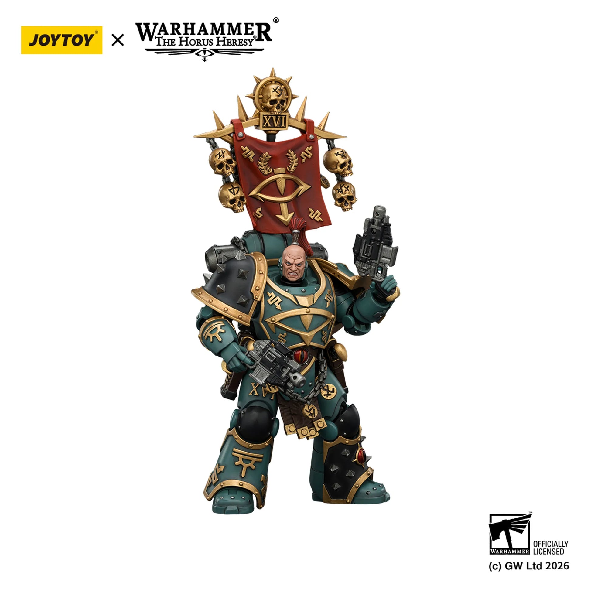Warhammer figurine with Joytoy branding on a white background