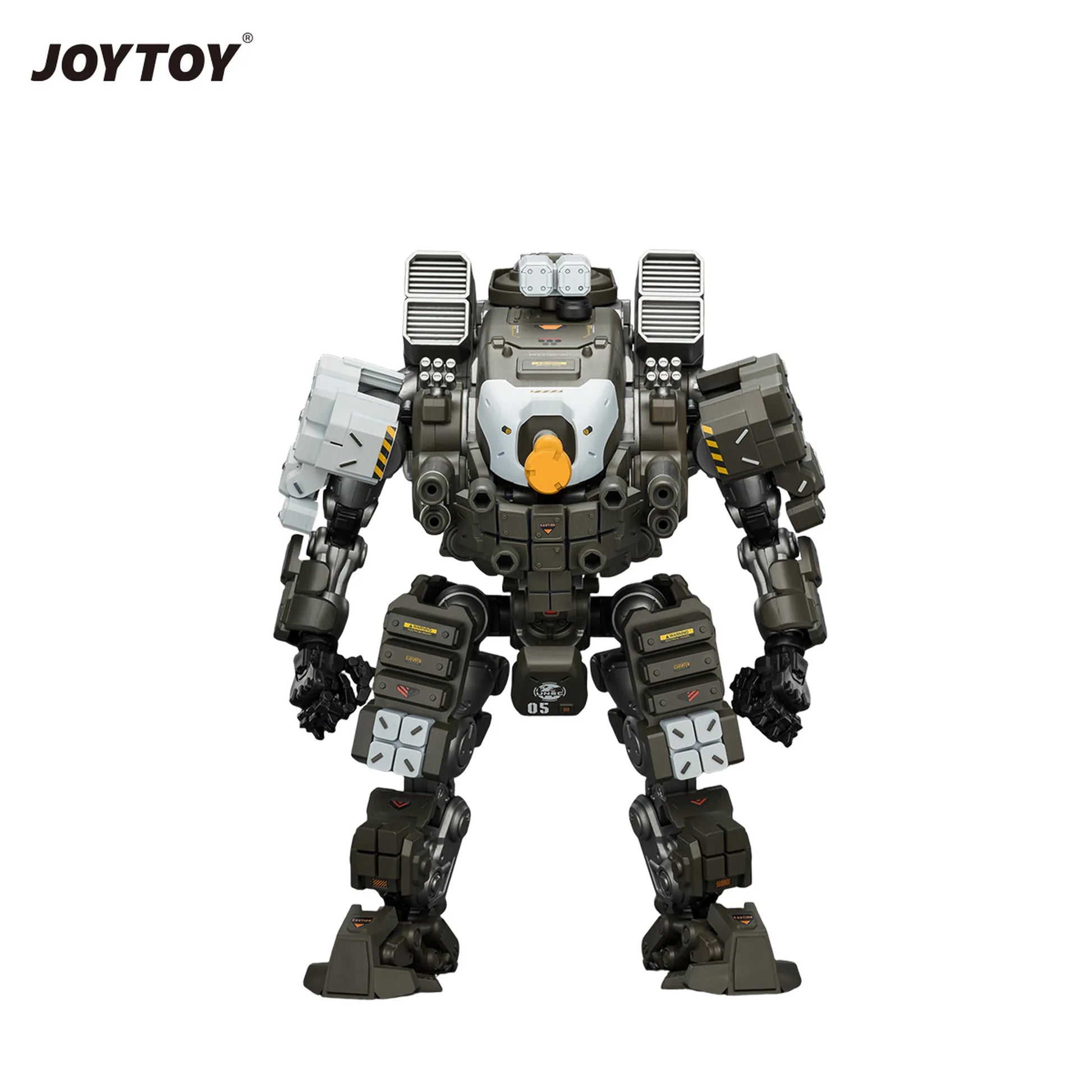 Toy robot figure with JOYTOY branding on a white background