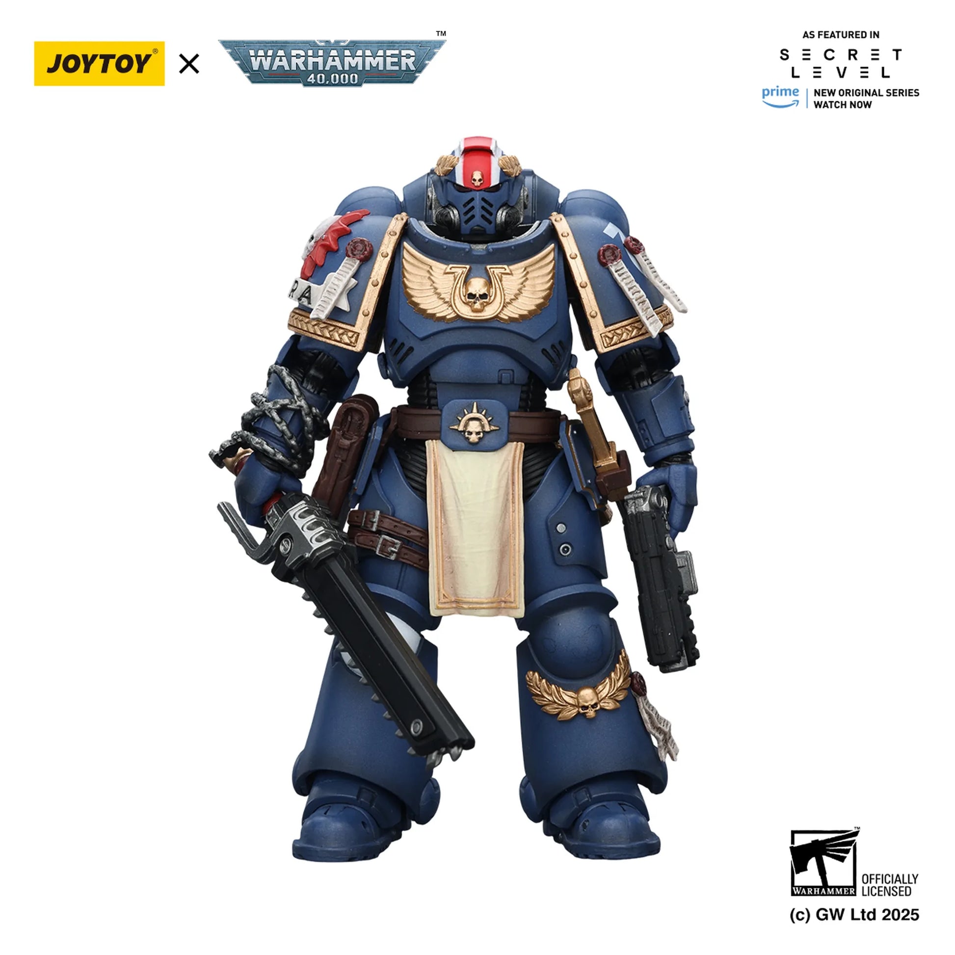 Warhammer 40,000 figurine by JoyToy on a white background