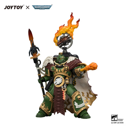 Warhammer figurine with JOYTOY and Warhammer branding on a white background
